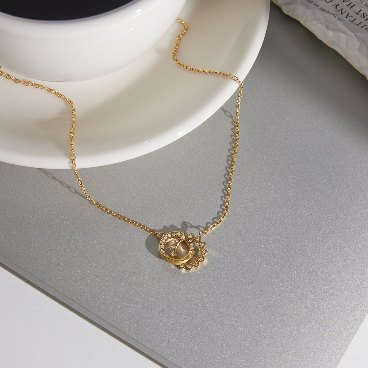Solstice Interlocking Circles Necklace