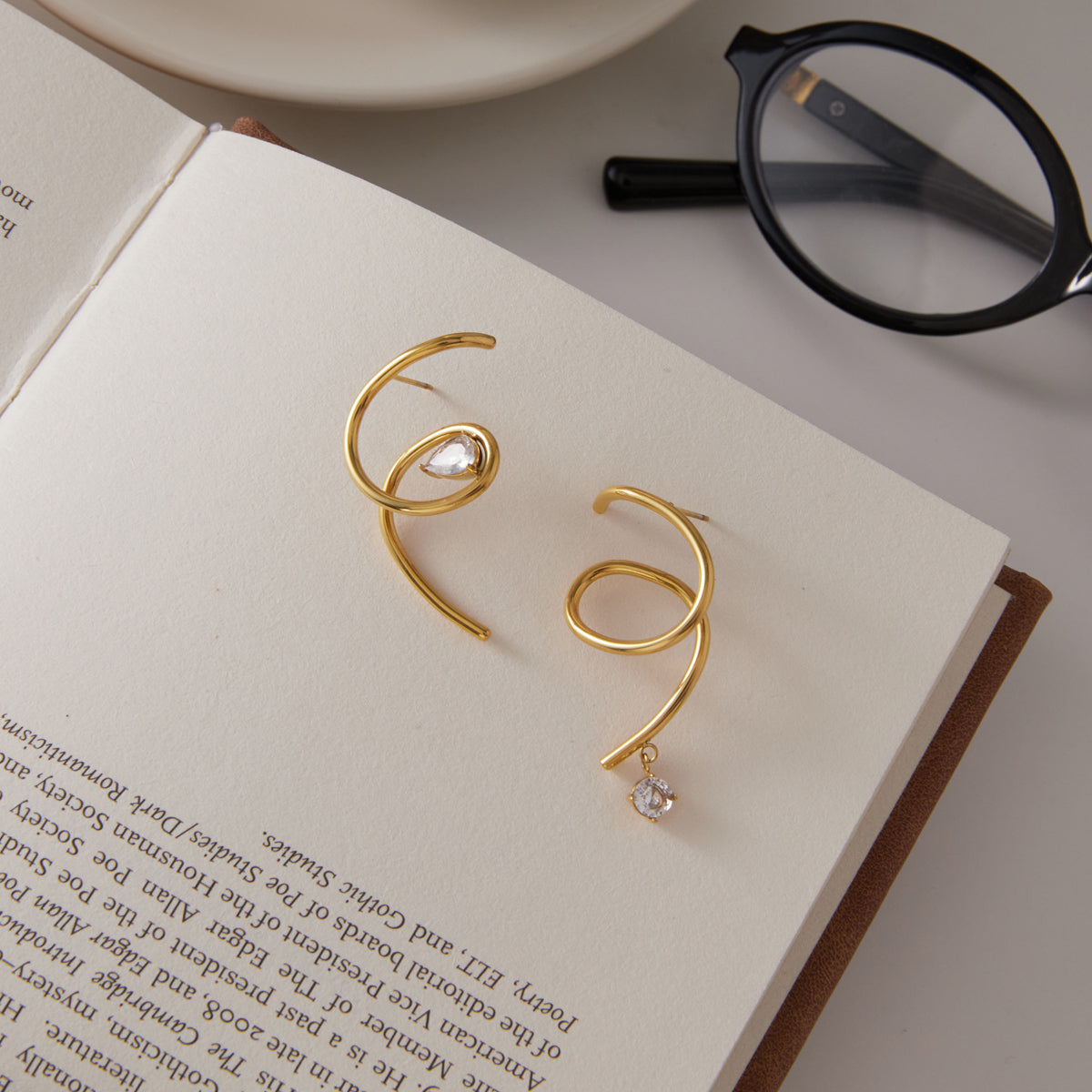 Zephyr Spiral Drop Earrings