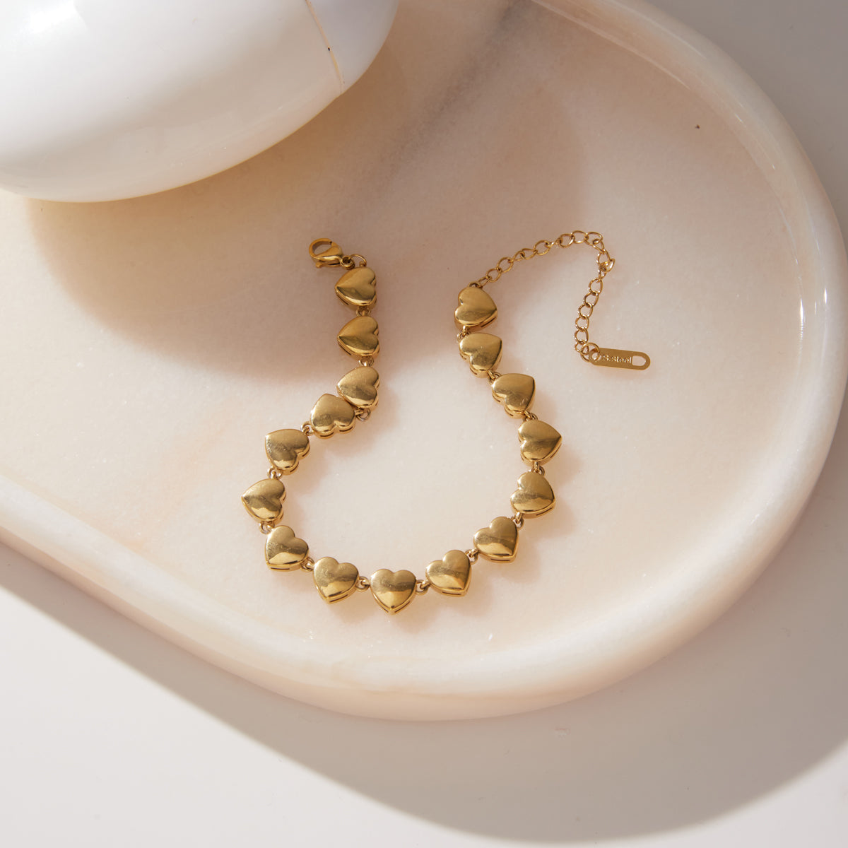 Cala Polished Heart Chain Bracelet