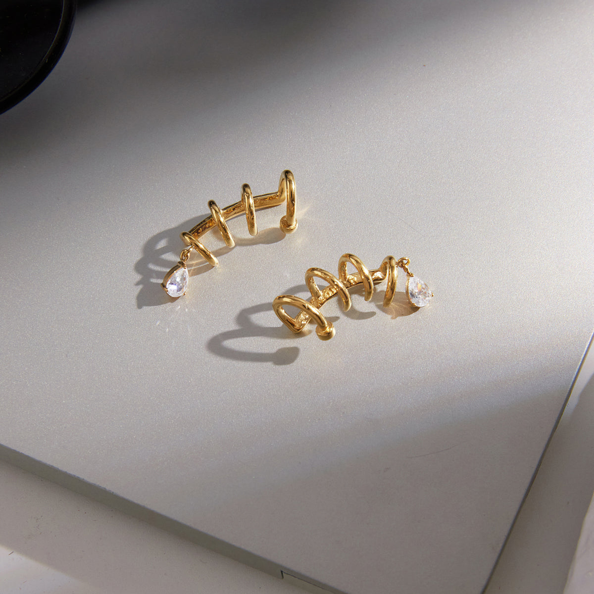 Zephyr Spiral Ear Climber Earrings