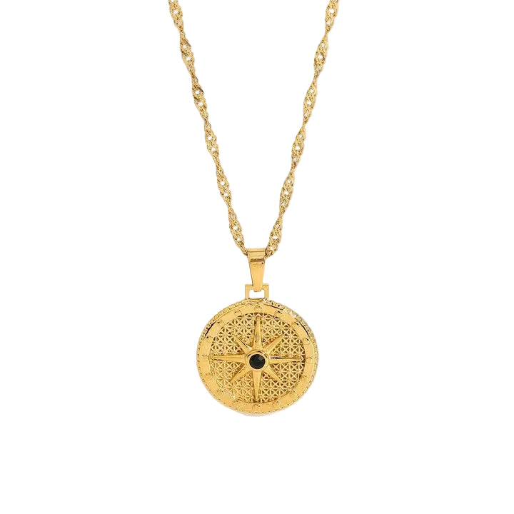 Tramontana Compass Medallion Necklace