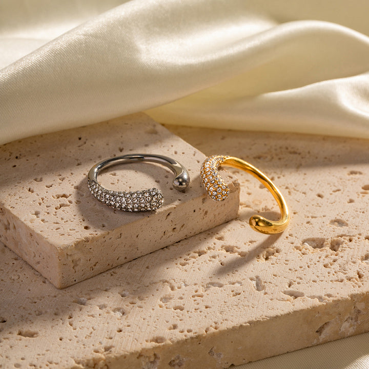 Sandbar Pavé Dome Open Ring