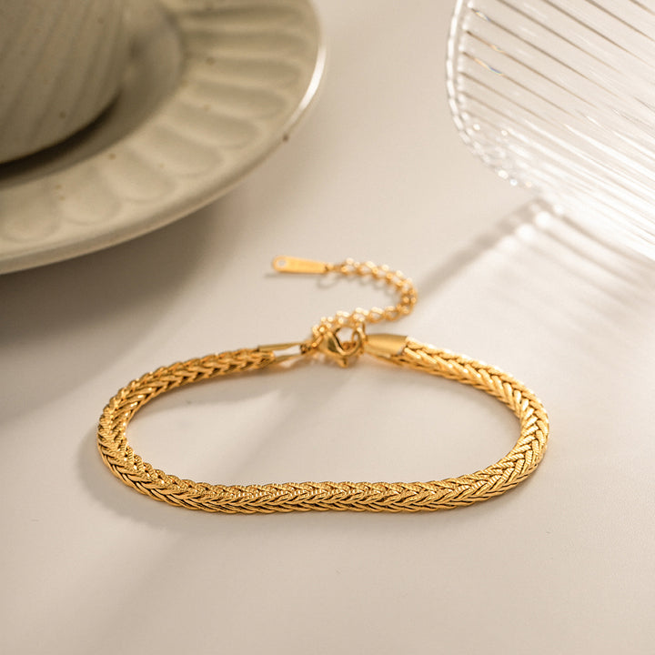 Riviera Woven Wheat Chain Bracelet