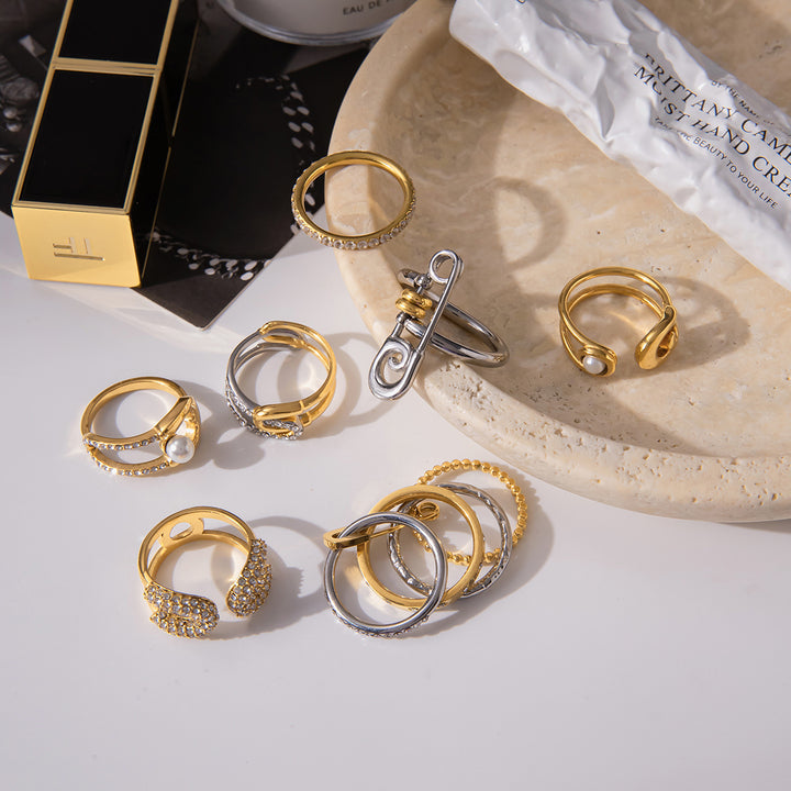 Almond Blossom Paperclip Pin Ring