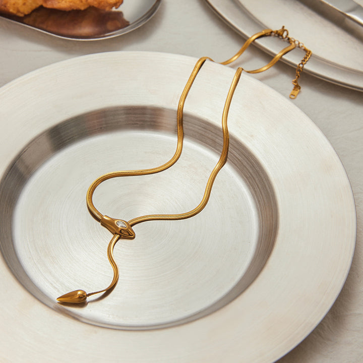 Meltemi Snake Lariat Necklace
