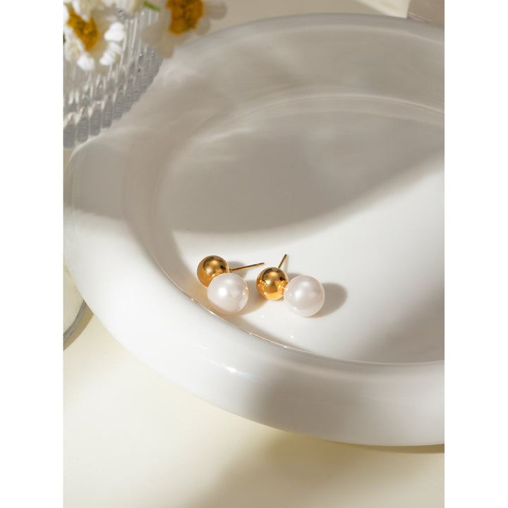 Alba Pearl Sphere Stud Earrings