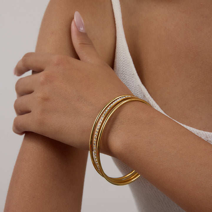 Sea Mist Fine Bangle Bracelet