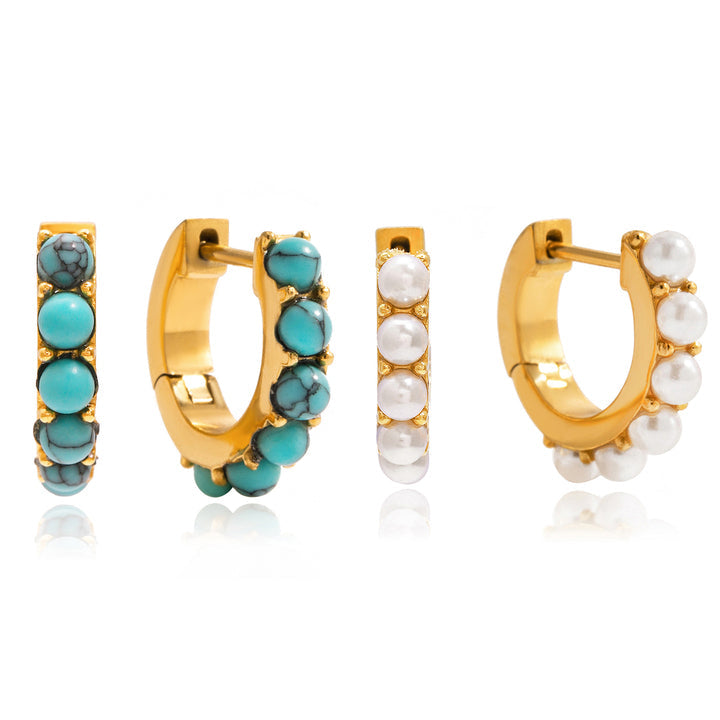 Salt Air Pearl Huggie Hoop Earrings