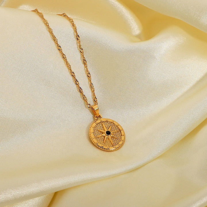 Tramontana Compass Medallion Necklace
