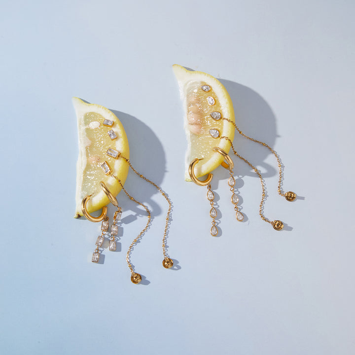 Menorca Baguette Stack Earrings
