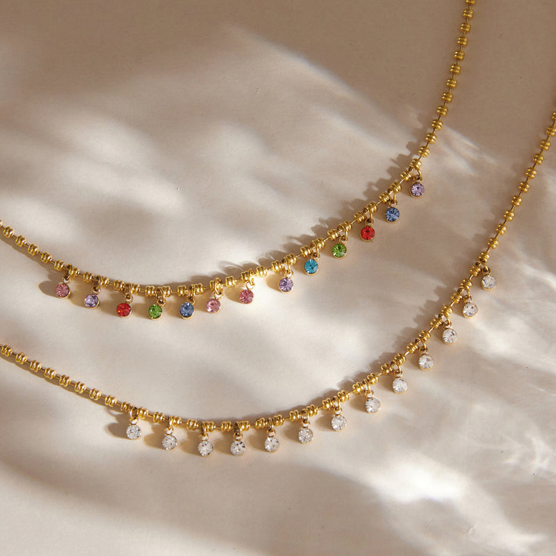 Cove Zircon Droplet Bead Necklace