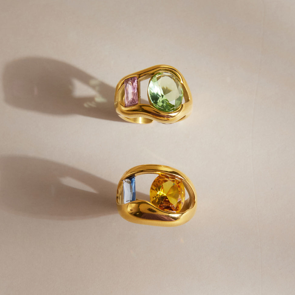 Alba Domed Multi Stone Ring