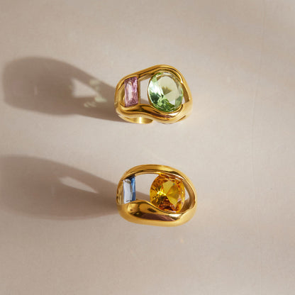 Alba Domed Multi Stone Ring
