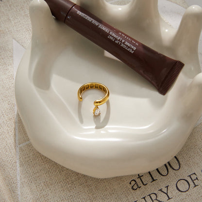 Aegean Teardrop Open Ring