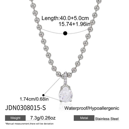 Dune Teardrop Ball Chain Necklace