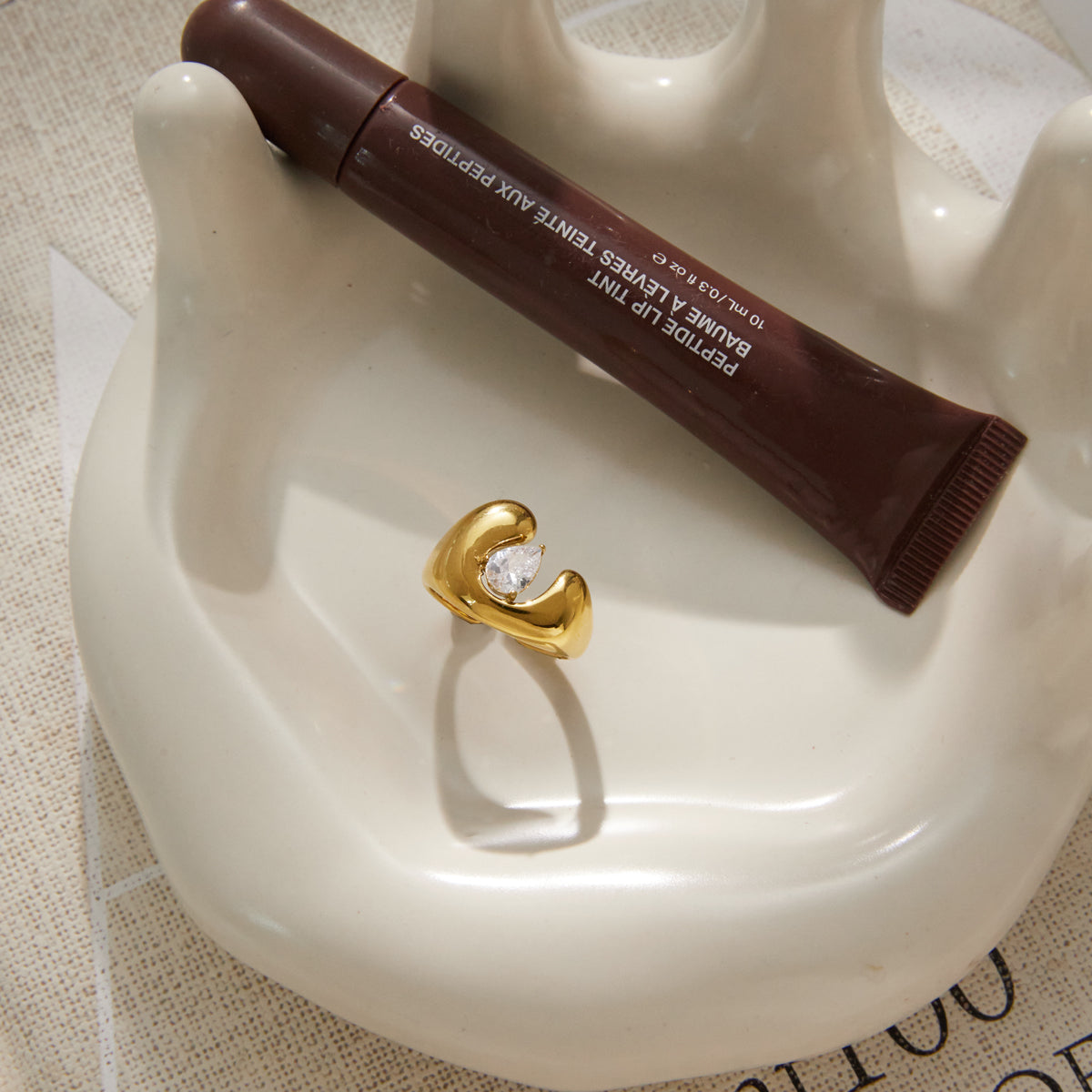 Adriatic Sculpted Solitaire Ring