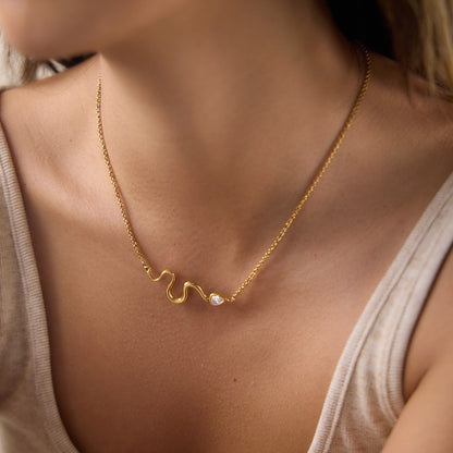 Marea Serpentine Drop Necklace