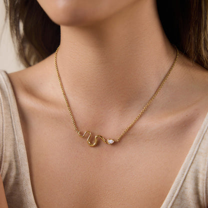 Marea Serpentine Drop Necklace