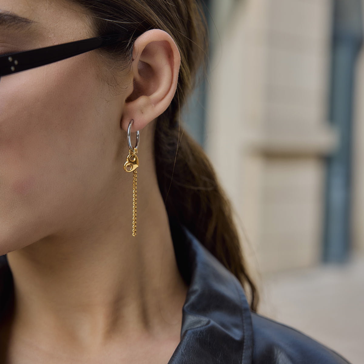 Dune Heart Chain Tassel Earrings