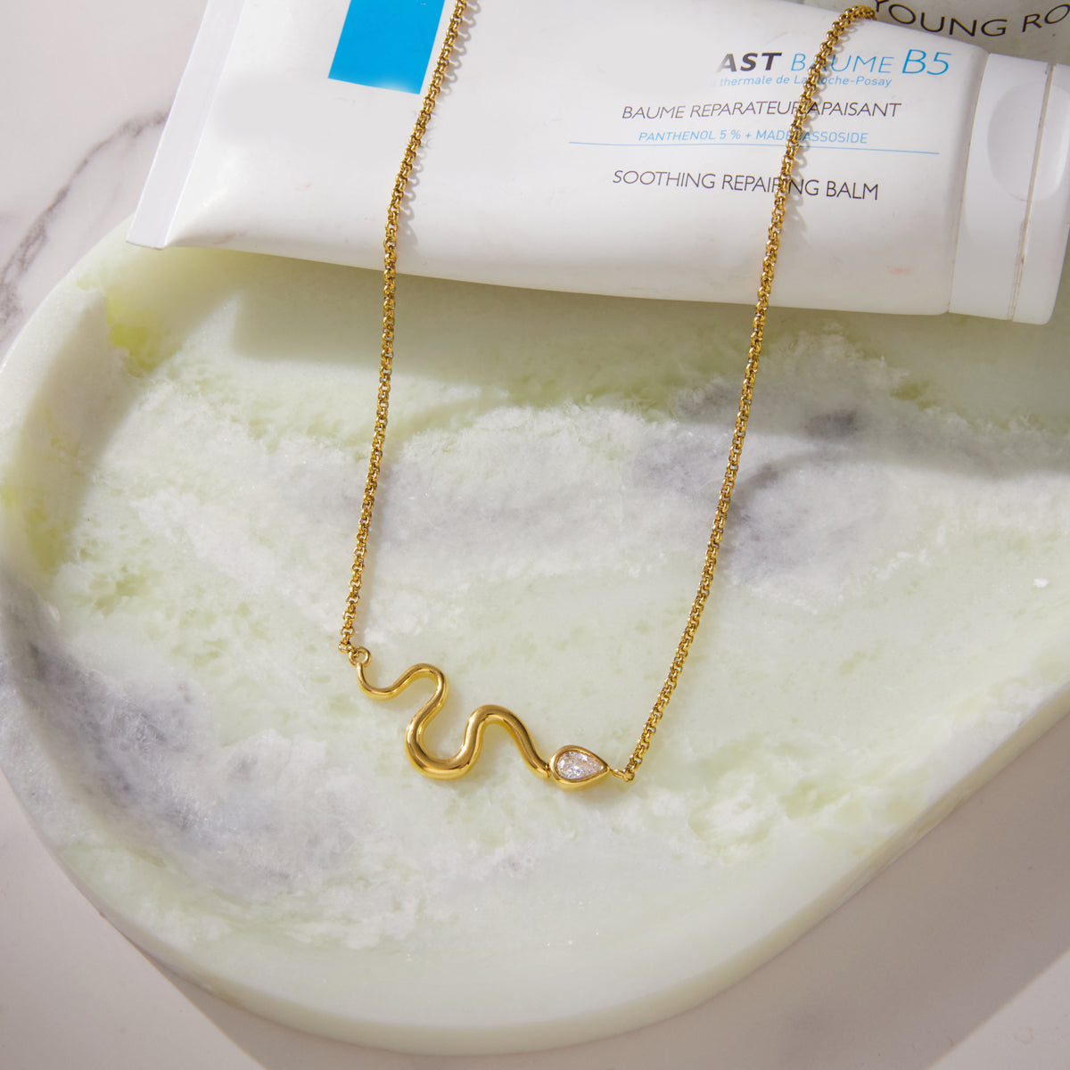 Marea Serpentine Drop Necklace