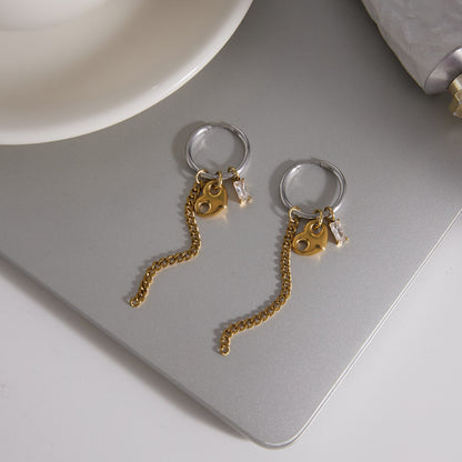 Dune Heart Chain Tassel Earrings