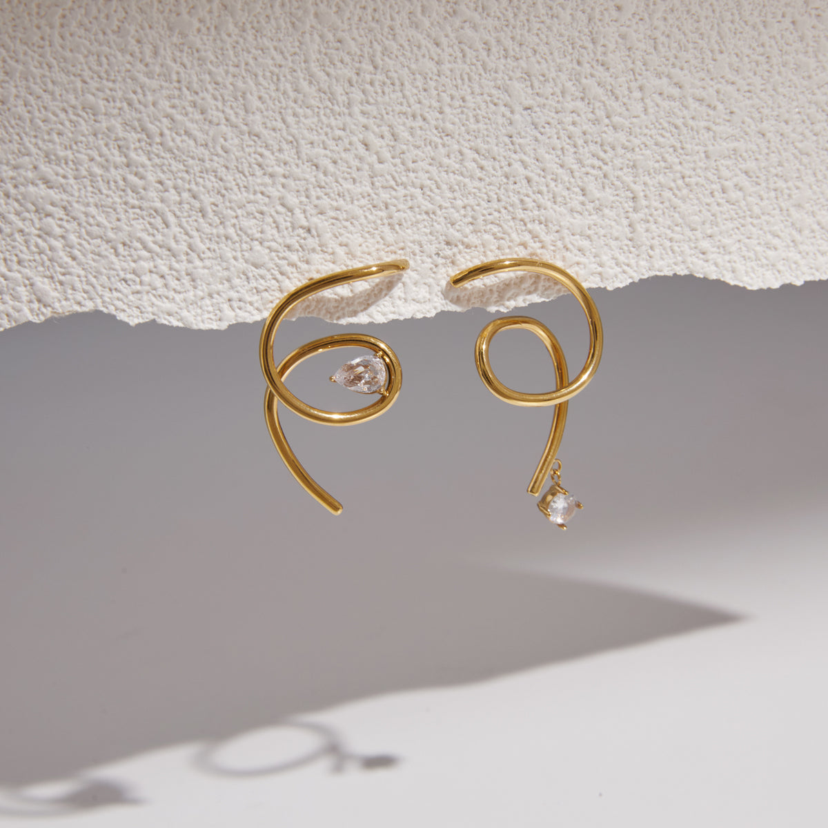 Zephyr Spiral Drop Earrings