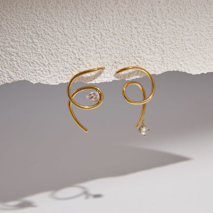 Zephyr Spiral Drop Earrings