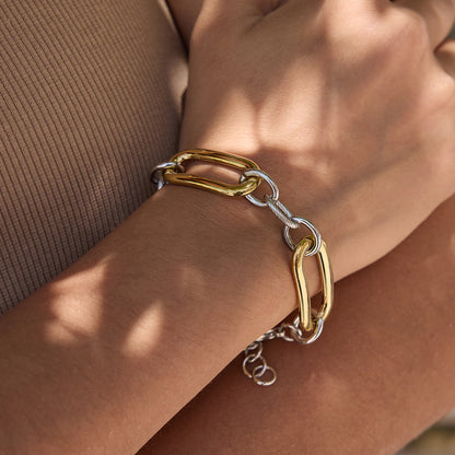 Mistral Two-Tone Chunky Chain Bracelet