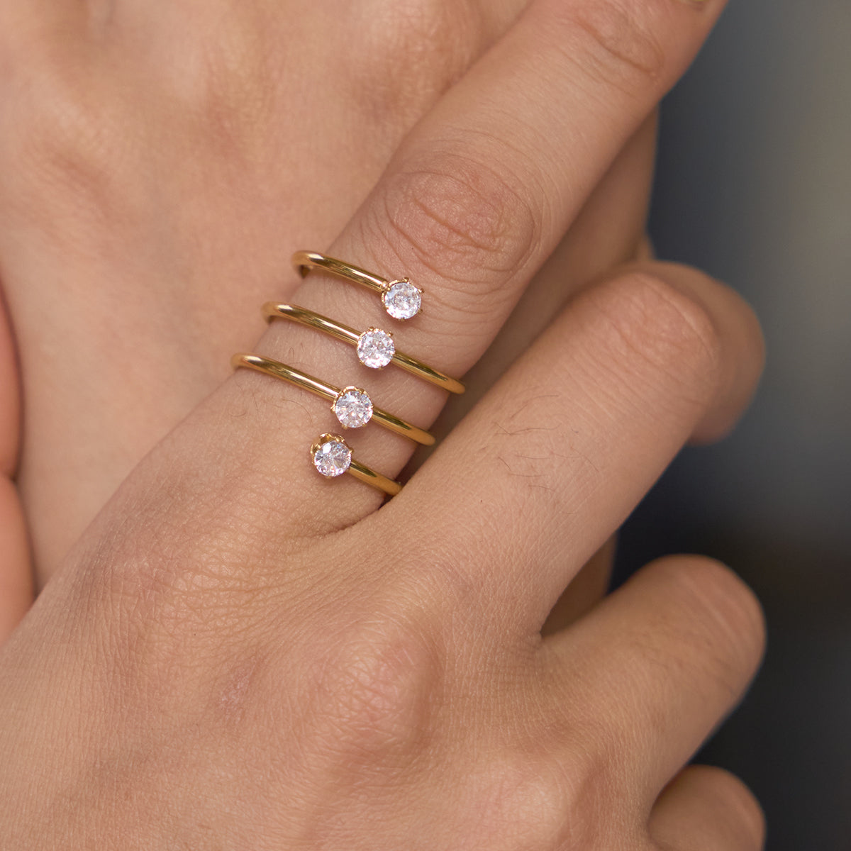 Zephyr Four Band Stacked Ring