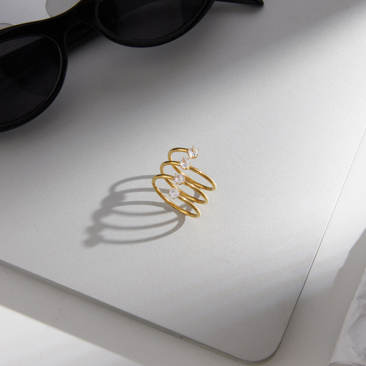 Zephyr Four Band Stacked Ring