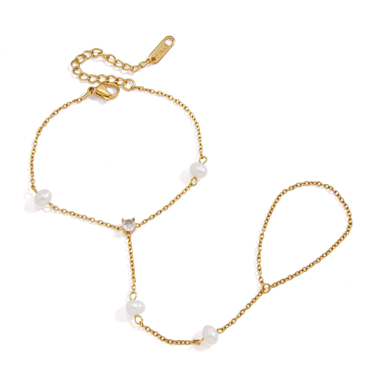 Marea Pearl Hand Chain Bracelet