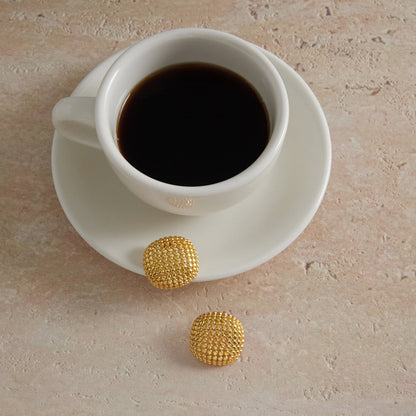 Anemone Mesh Dome Stud Earrings