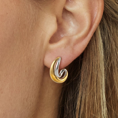 Sirocco Criss-Cross C-Hoop Earrings