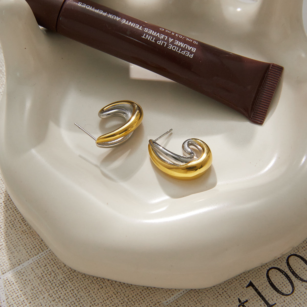 Sirocco Criss-Cross C-Hoop Earrings