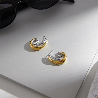 Sirocco Criss-Cross C-Hoop Earrings