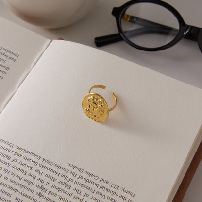 Aegean Portrait Coin Ring