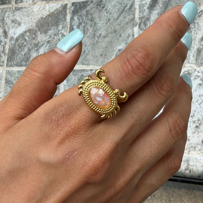 Lagoon Sea Turtle Adjustable Ring