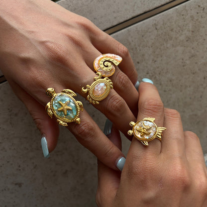 Dune Crab Shell Open Ring