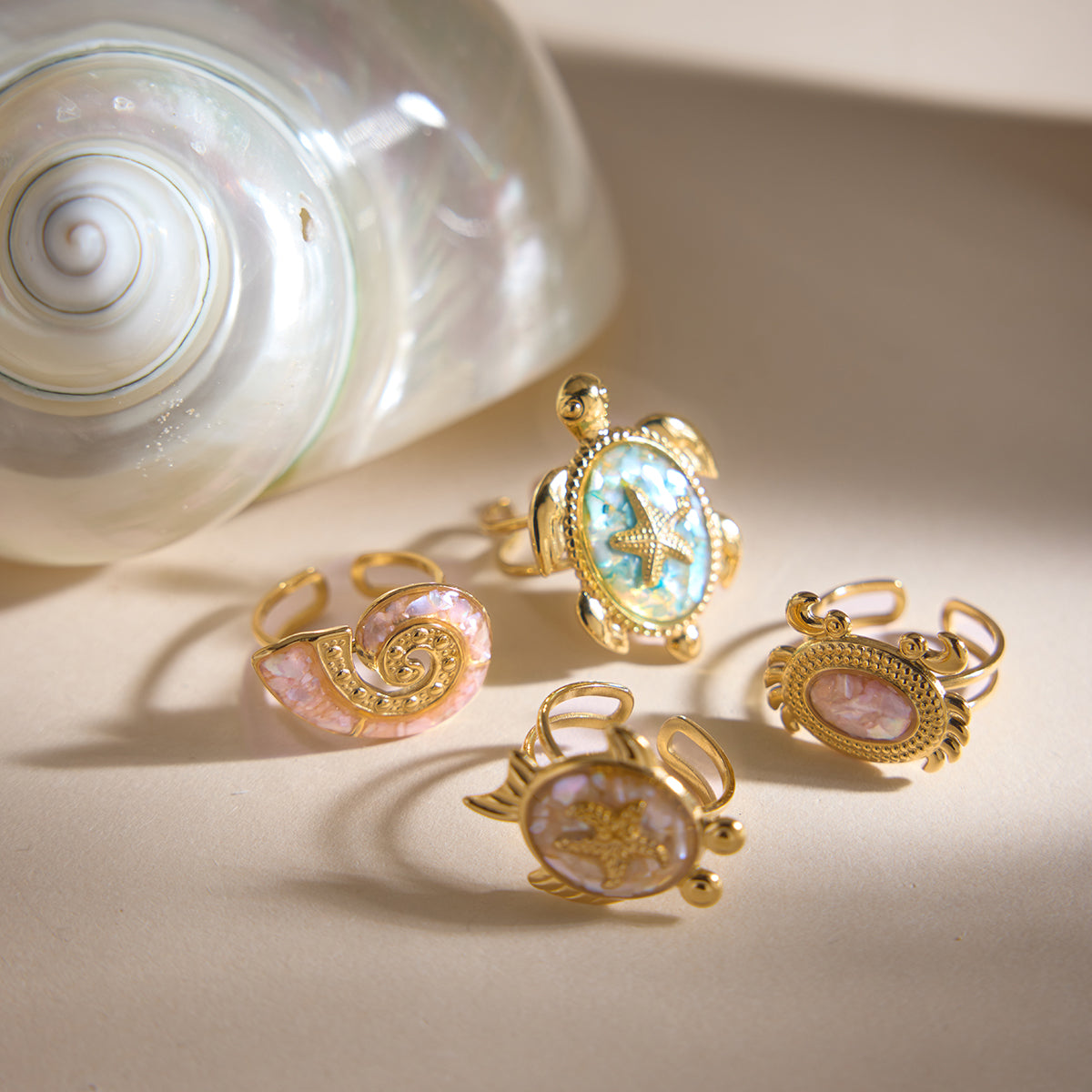 Dune Crab Shell Open Ring