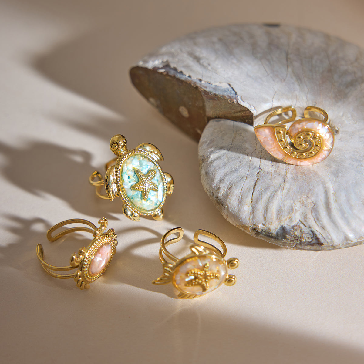 Dune Crab Shell Open Ring