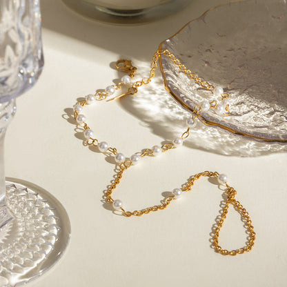 Palma Pearl Hand Chain Ring