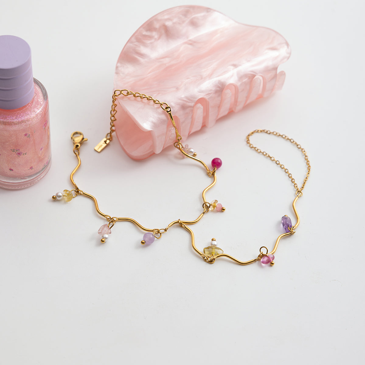 Sea Glass Pastel Stone Bracelet