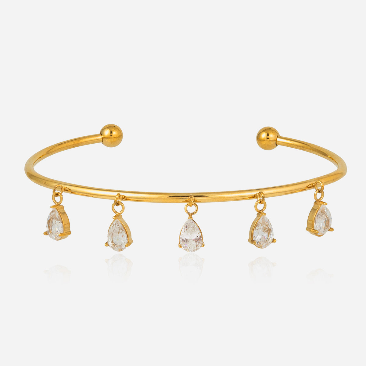 Levante Teardrop Charm Cuff Bracelet
