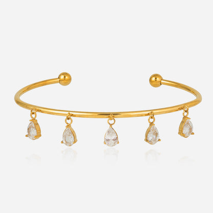 Levante Teardrop Charm Cuff Bracelet