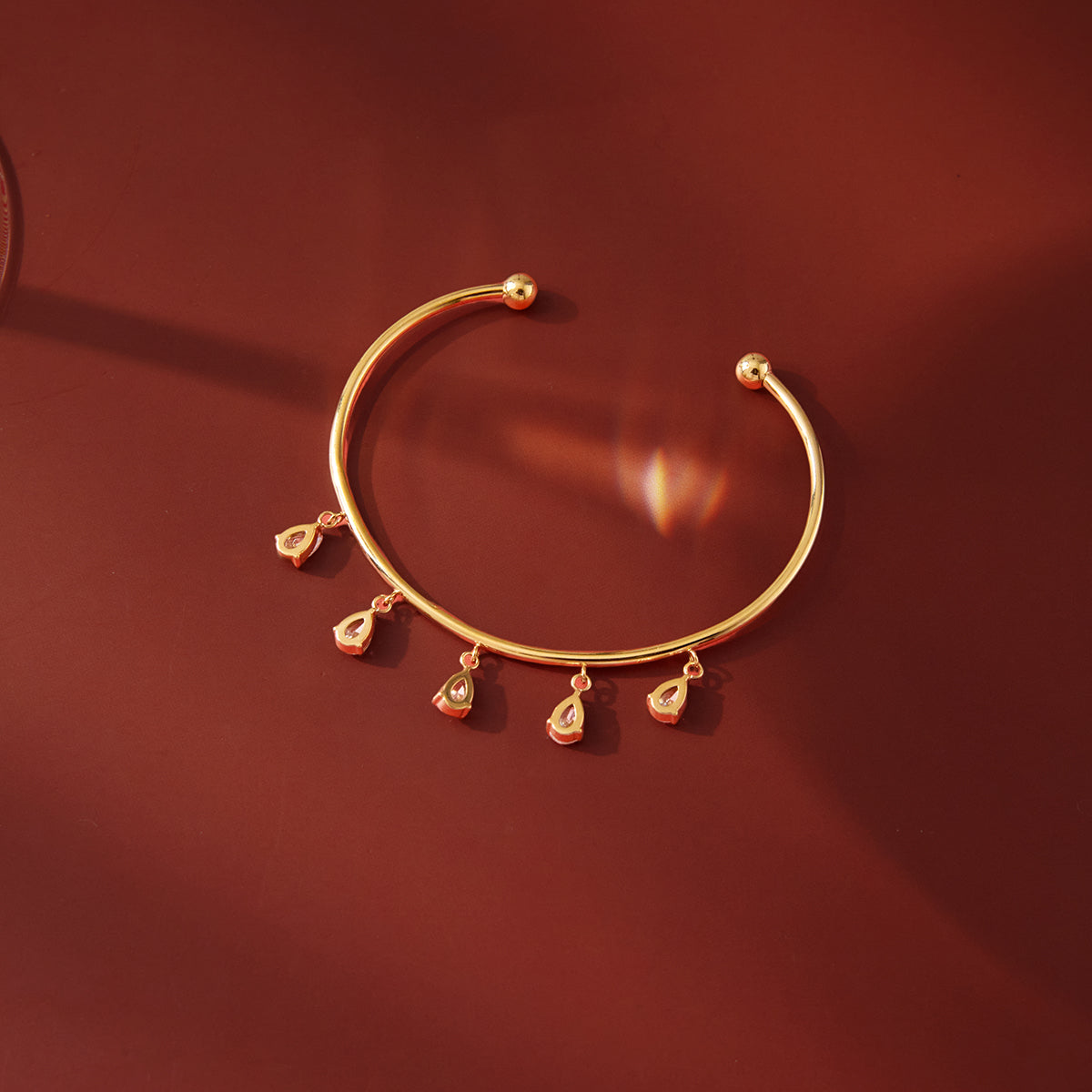 Levante Teardrop Charm Cuff Bracelet