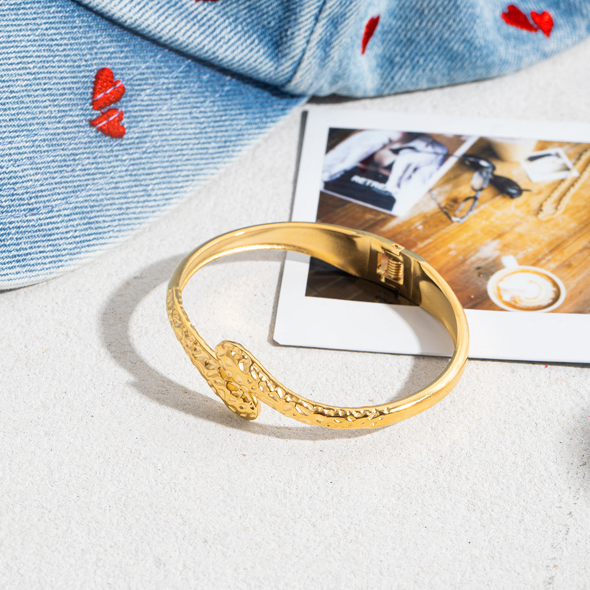 Sirocco Hammered Wrap Bracelet