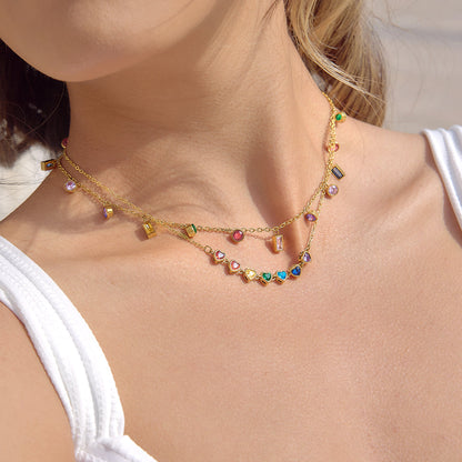 Solstice Heart Tennis Necklace