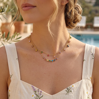Solstice Heart Tennis Necklace