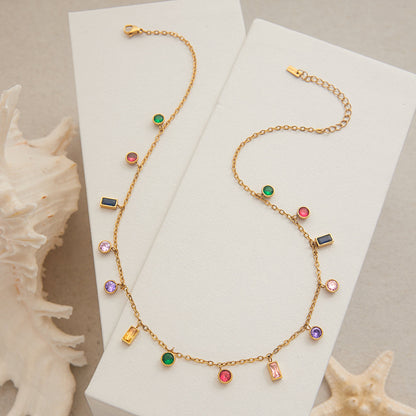 Sirocco Multi Crystal Charm Necklace