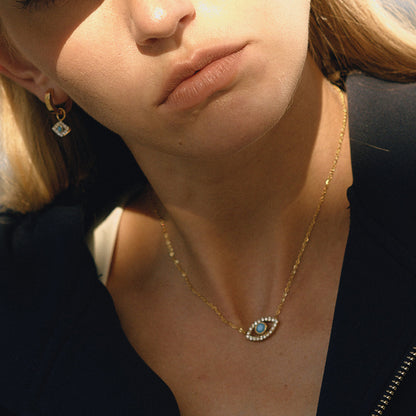 Cala Turquoise Eye Pendant Necklace